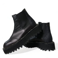 Dolce & Gabbana Elegant Black Chelsea Slip-On Boots