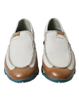 Dolce & Gabbana Elegant White Deerskin Loafers