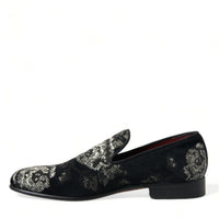 Dolce & Gabbana Elegant Floral Velvet Loafers