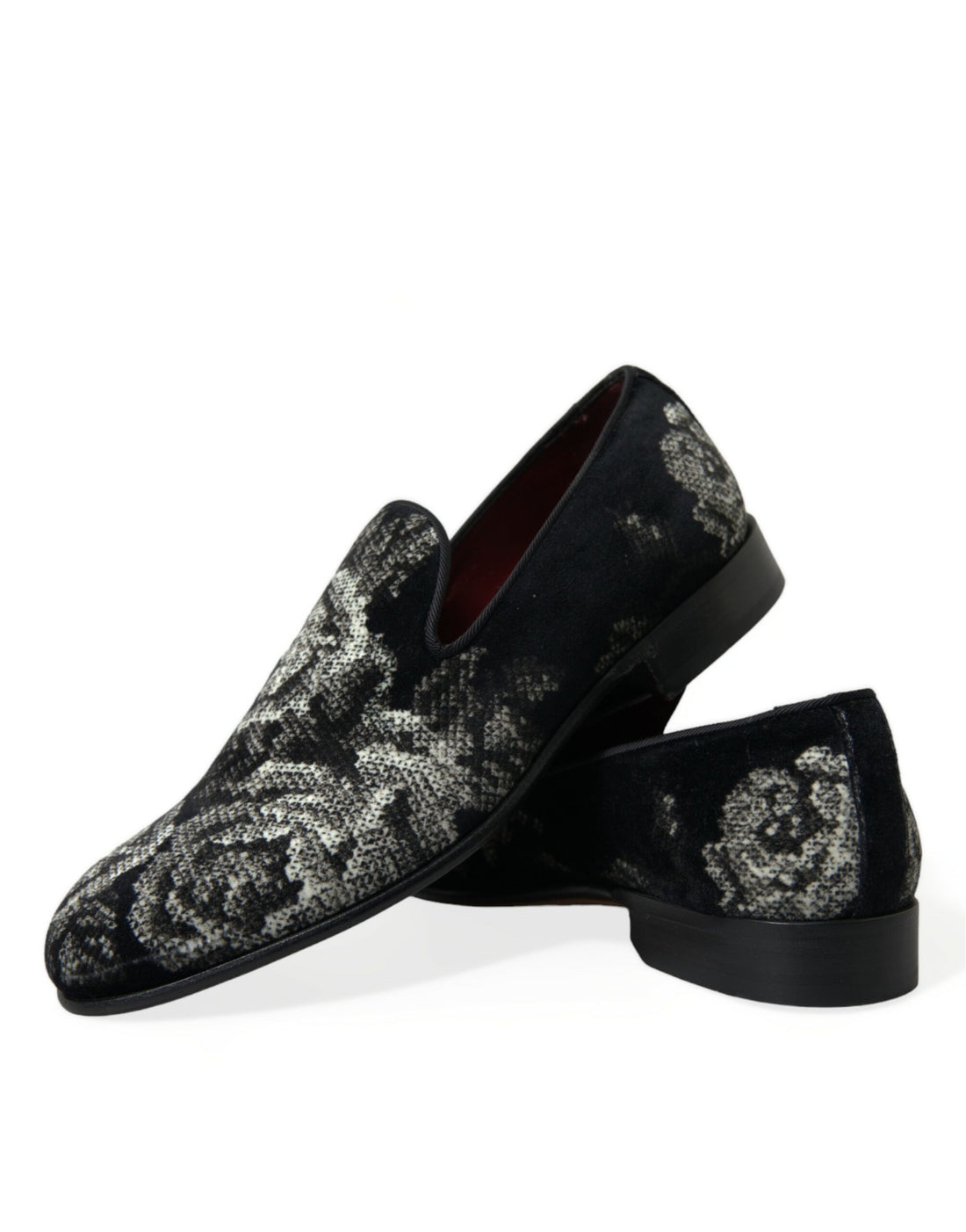 Dolce & Gabbana Elegant Floral Velvet Loafers