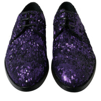 Dolce & Gabbana Elegant Sequined Oxford Dress Shoes