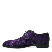 Dolce & Gabbana Elegant Sequined Oxford Dress Shoes