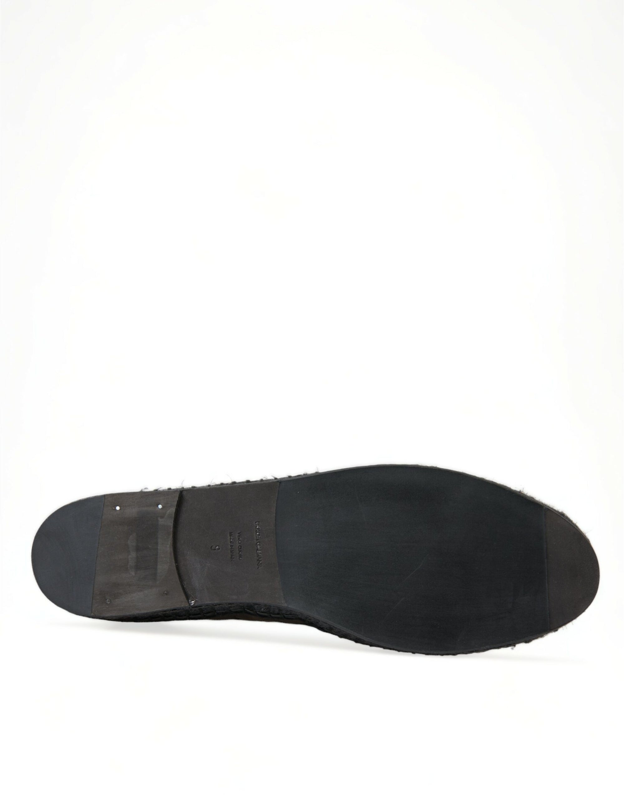 Dolce &amp; Gabbana Exotic Black Leather Espadrilles
