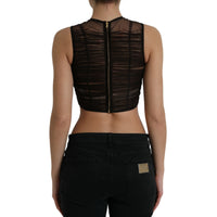 Dolce & Gabbana Embellished Cropped Sleeveless Top