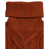 Dolce & Gabbana Elegant Brown Turtleneck Wool Sweater