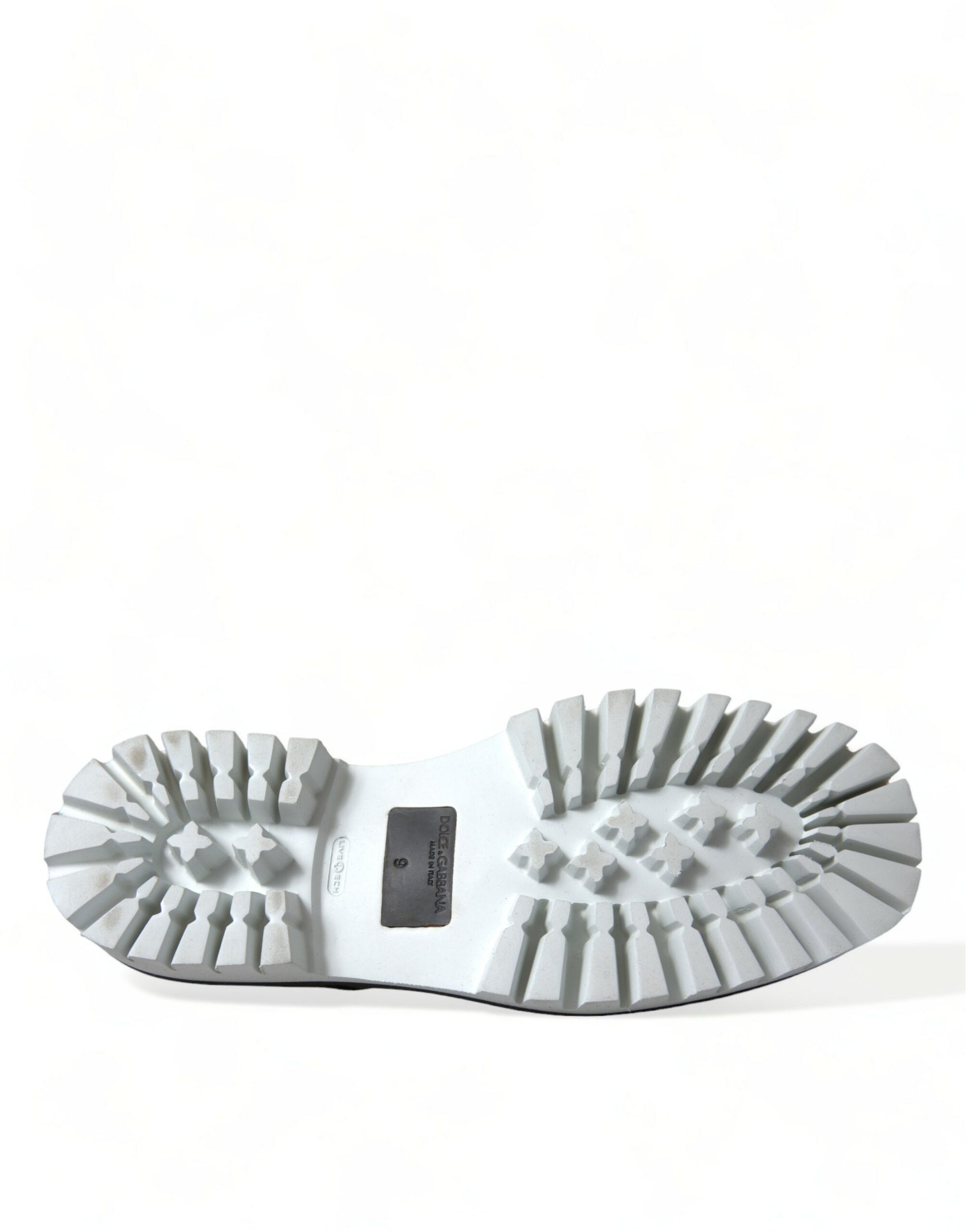 Dolce &amp; Gabbana Sophisticated Black and White Leather Derby Shoes