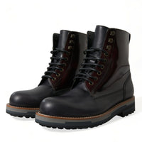 Dolce & Gabbana Elegant Bi-Color Leather Boots