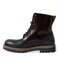 Dolce & Gabbana Elegant Bi-Color Leather Boots