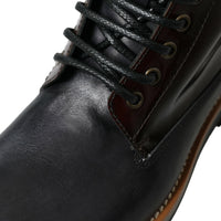 Dolce & Gabbana Elegant Bi-Color Leather Boots