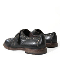 Dolce & Gabbana Elegant Calfskin Leather Monk Straps