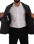Dolce & Gabbana Elegant Dark Blue Silk Blend Jacket