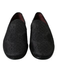 Dolce & Gabbana Elegant Black Brocade Dress Loafers
