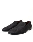 Dolce & Gabbana Elegant Black Brocade Dress Loafers