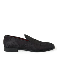 Dolce & Gabbana Elegant Black Brocade Dress Loafers