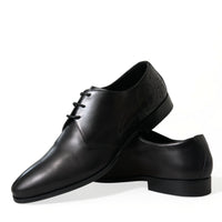 Dolce & Gabbana Elegant Black Leather Derby Dress Shoes