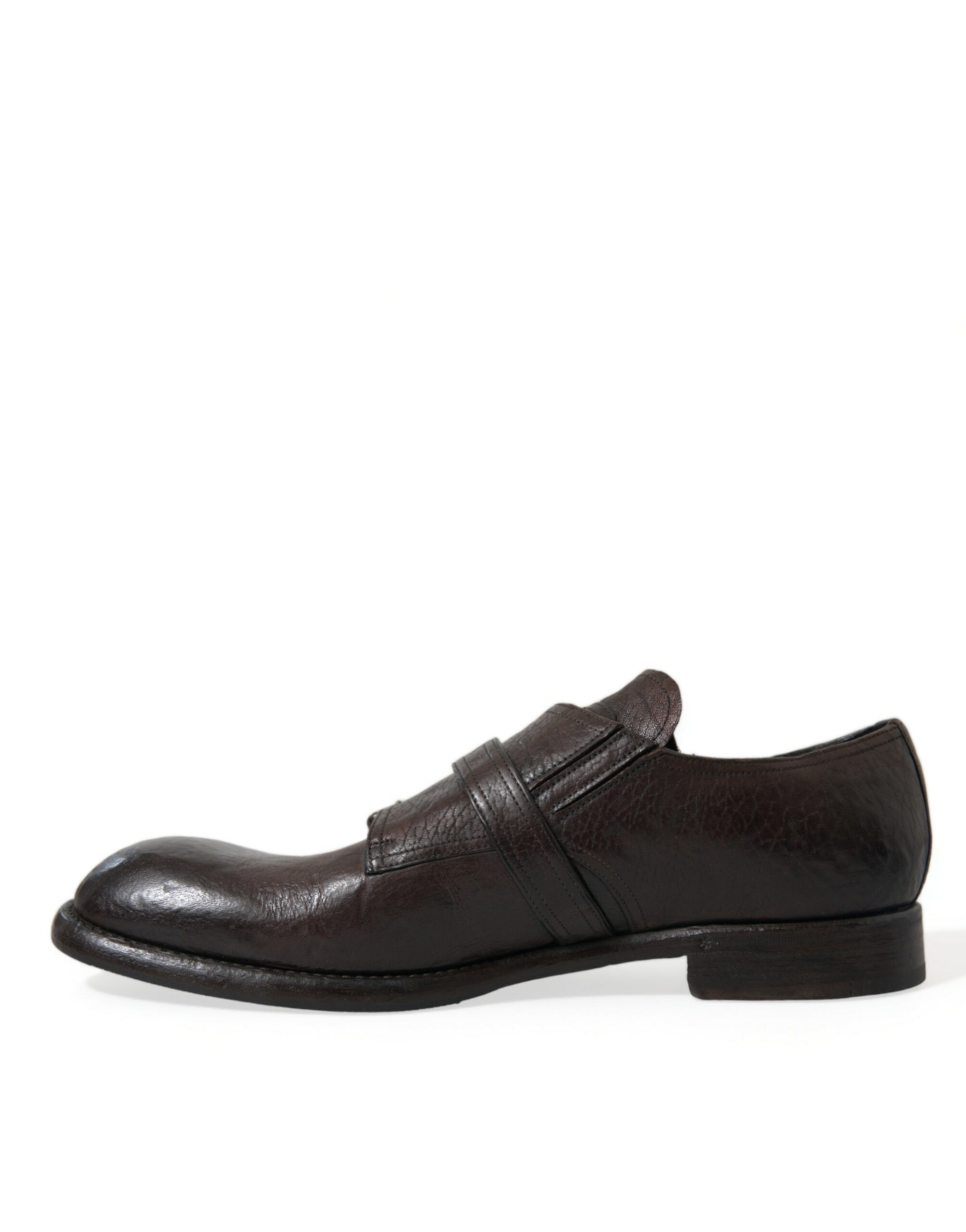 Dolce &amp; Gabbana Elegant Triple Buckle Leather Dress Shoes