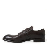 Dolce & Gabbana Elegant Triple Buckle Leather Dress Shoes