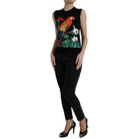 Dolce & Gabbana Elegant Jungle Print Crew Neck Tank Top