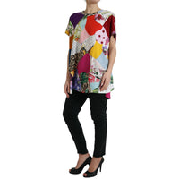 Dolce & Gabbana Multicolor Cotton Silk Patchwork Blouse