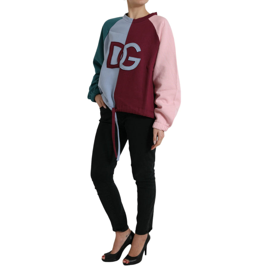 Dolce & Gabbana Multicolor Cotton Crew Neck Sweater