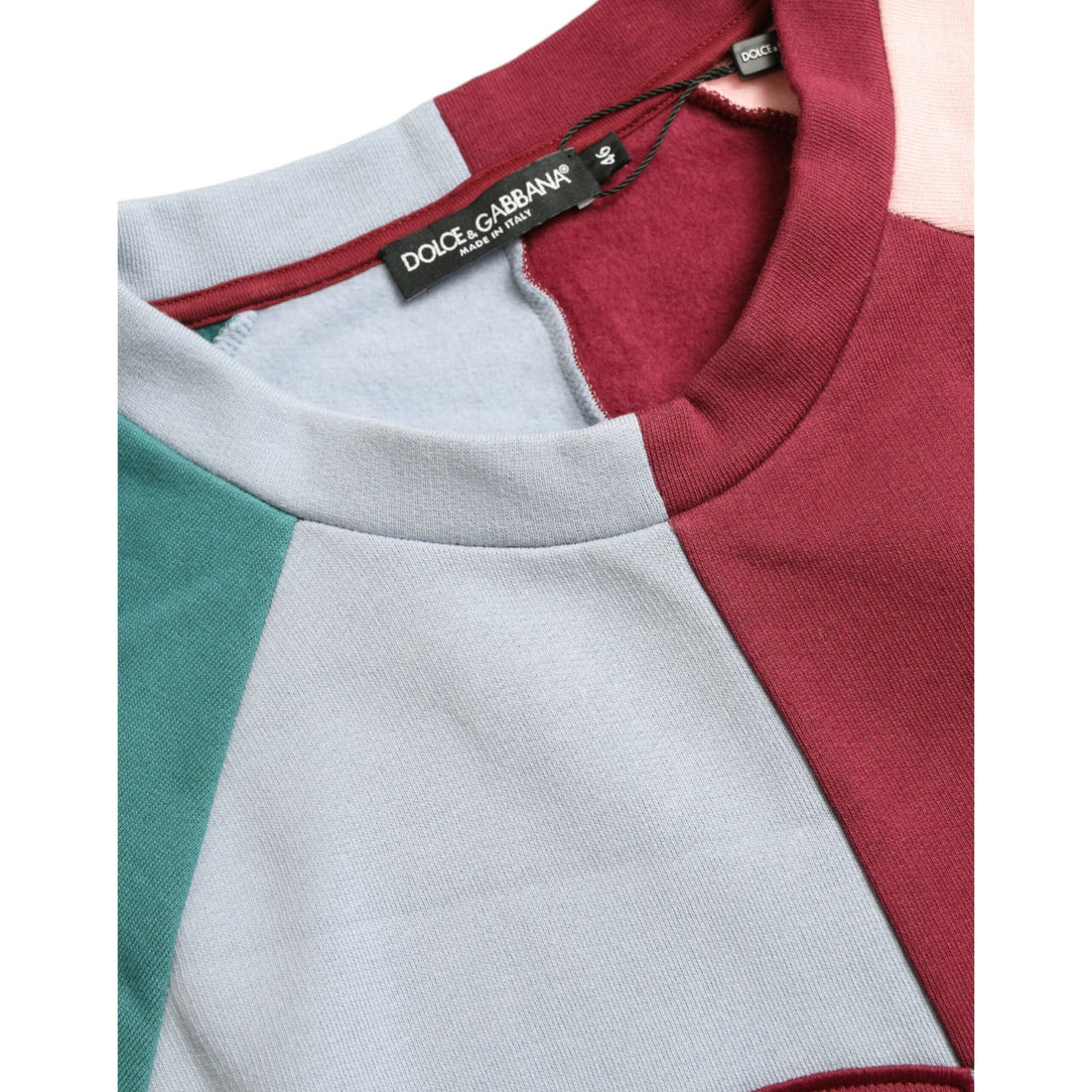 Dolce & Gabbana Multicolor Cotton Crew Neck Sweater