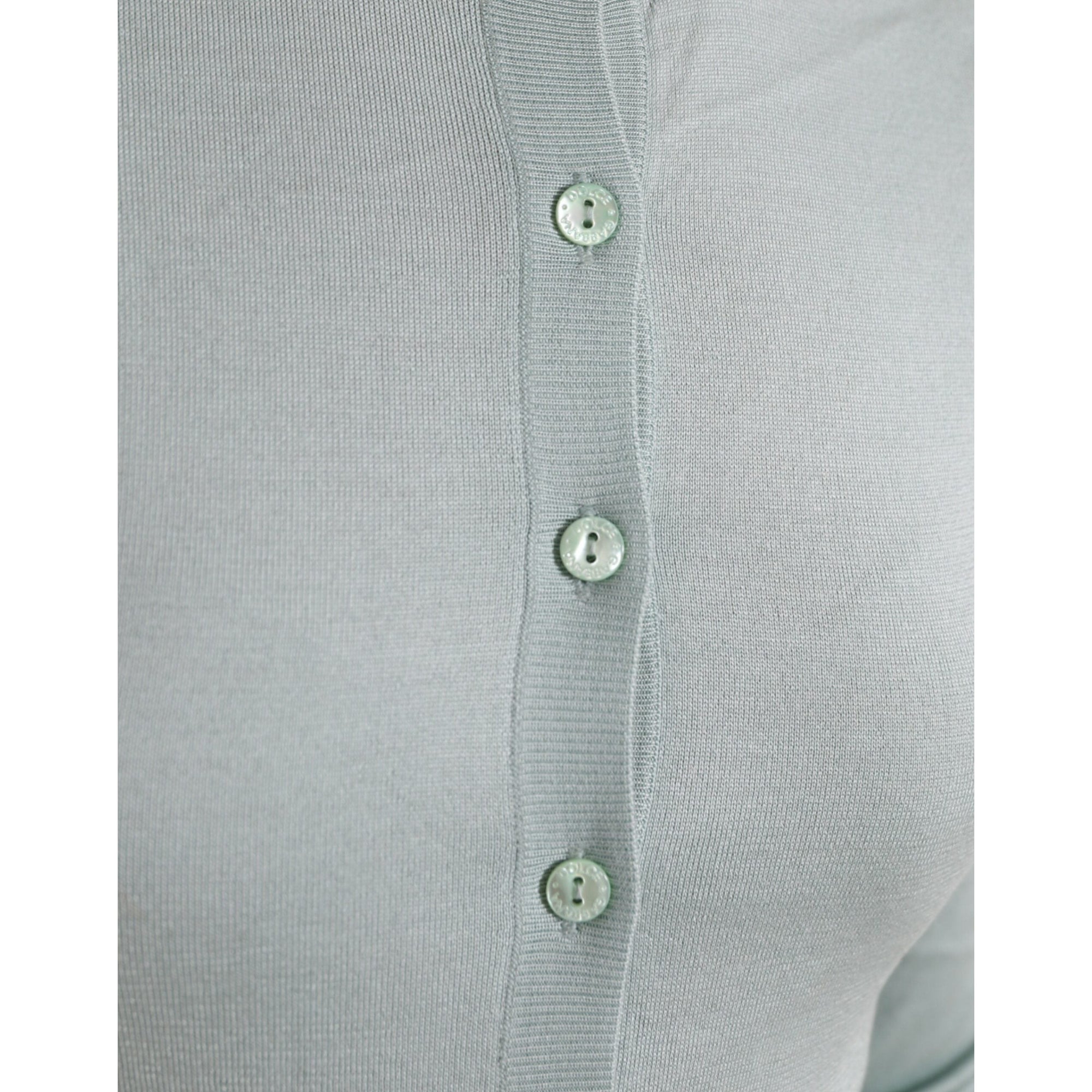 Dolce &amp; Gabbana Elegant Light Blue Silk Cardigan