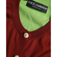 Dolce & Gabbana Elegant Silk Cardigan Sweater in Vibrant Tones