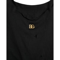 Dolce & Gabbana Elegant Black Round Neck Tank Top