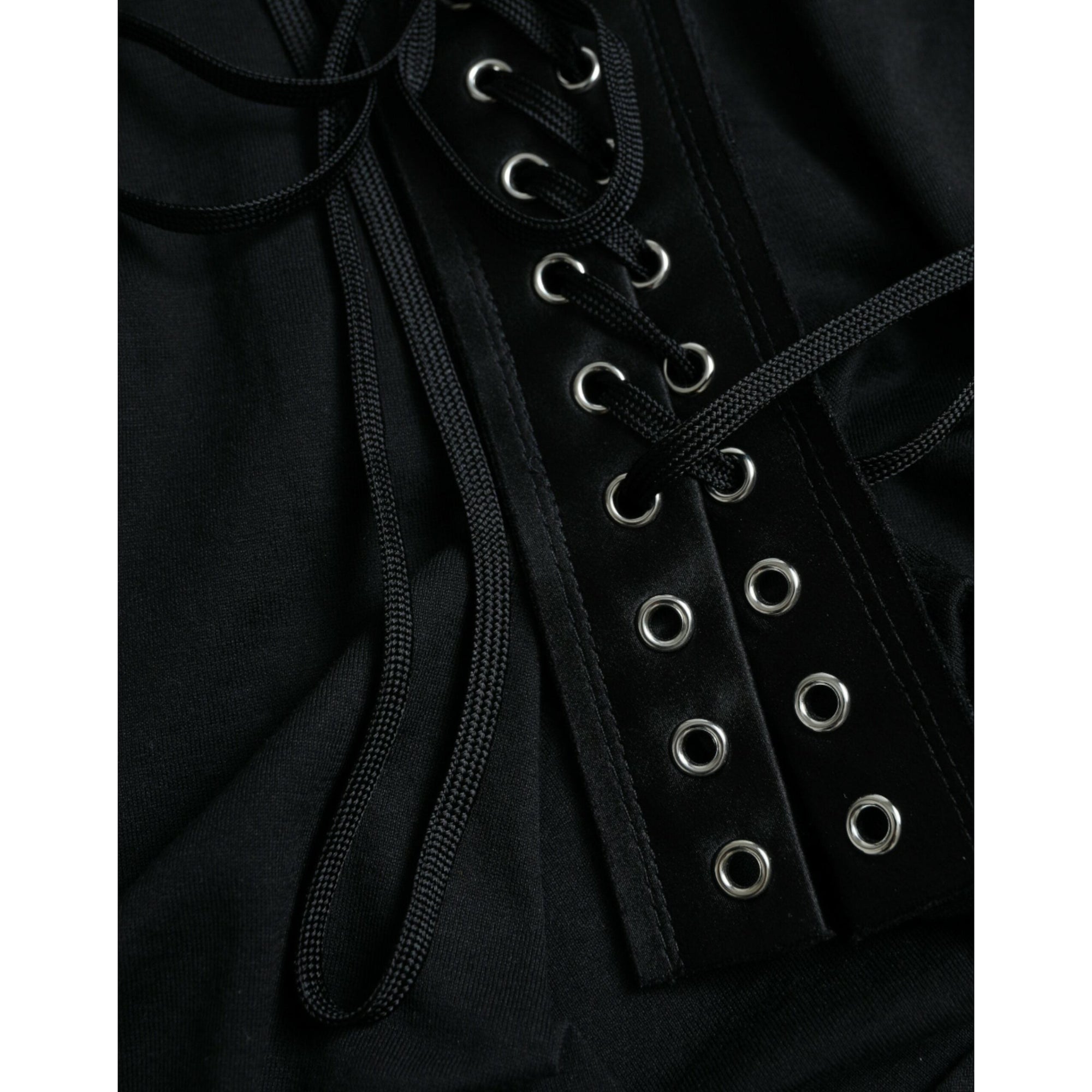 Dolce &amp; Gabbana Elegant Black Round Neck Tank Top