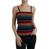 Dolce & Gabbana Chic Striped Spaghetti Strap Tank Top