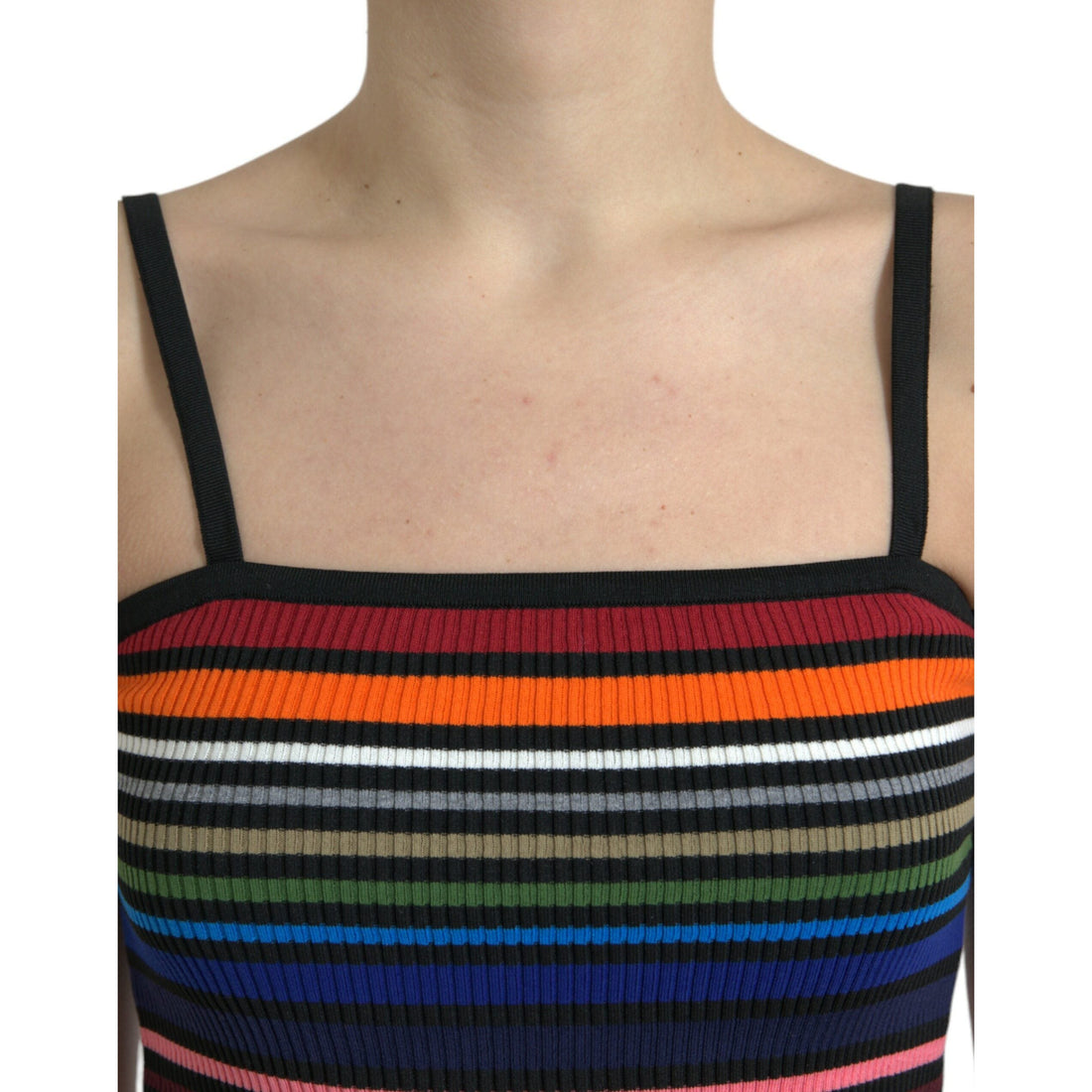 Dolce & Gabbana Chic Striped Spaghetti Strap Tank Top