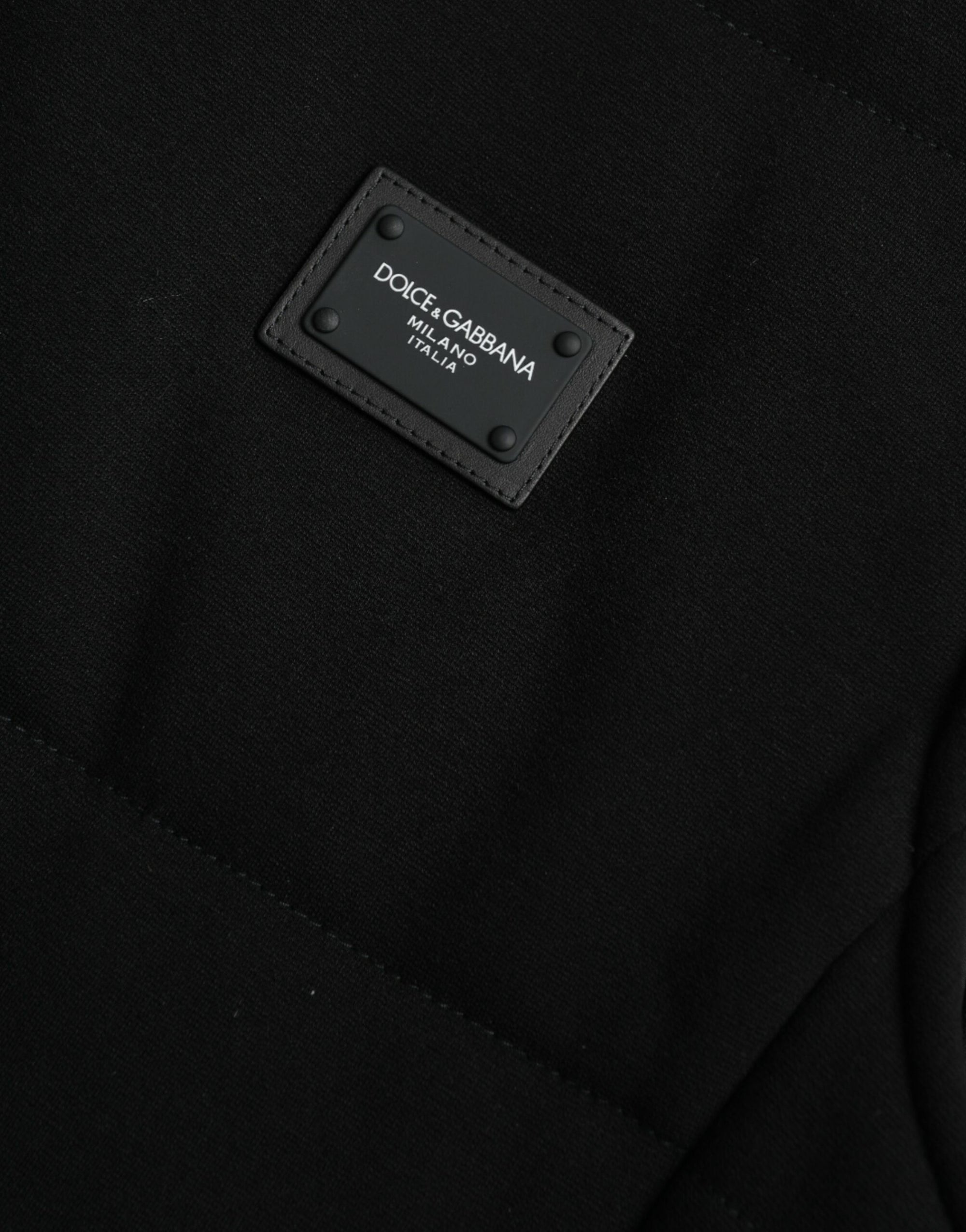 Dolce &amp; Gabbana Elegant Black Sleeveless Vest Jacket