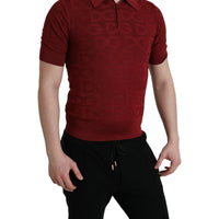 Dolce & Gabbana Elegant Silk Maroon Polo T-Shirt