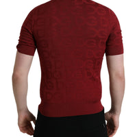 Dolce & Gabbana Elegant Silk Maroon Polo T-Shirt