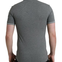 Dolce & Gabbana Elegant Grey Cotton Polo T-Shirt