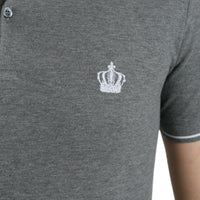 Dolce & Gabbana Elegant Grey Cotton Polo T-Shirt