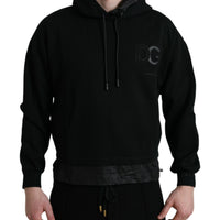 Dolce & Gabbana Elegant Black Hooded Pullover Sweater