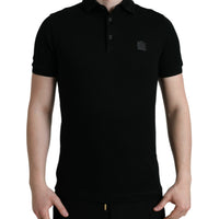 Dolce & Gabbana Elegant Black Cotton Polo Shirt