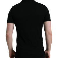 Dolce & Gabbana Elegant Black Cotton Polo Shirt