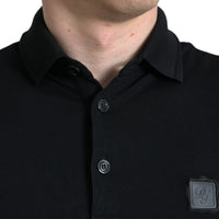 Dolce & Gabbana Elegant Black Cotton Polo Shirt