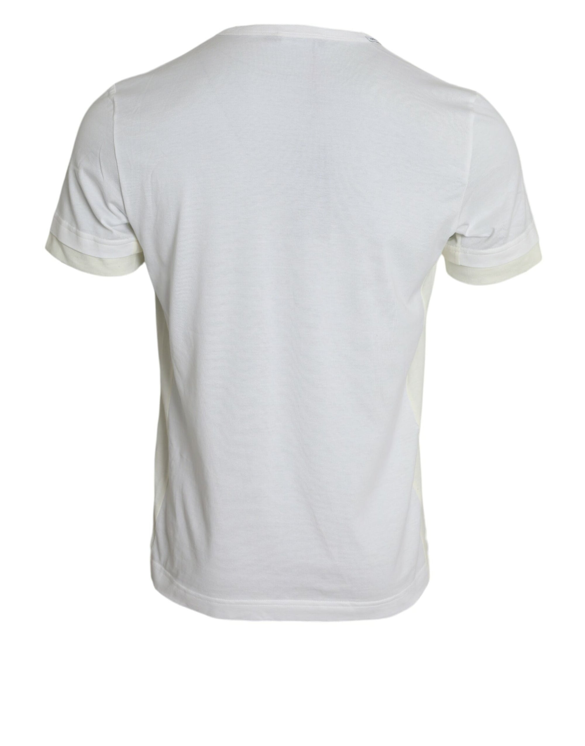 Dolce &amp; Gabbana Elegant White Crew Neck Cotton Tee