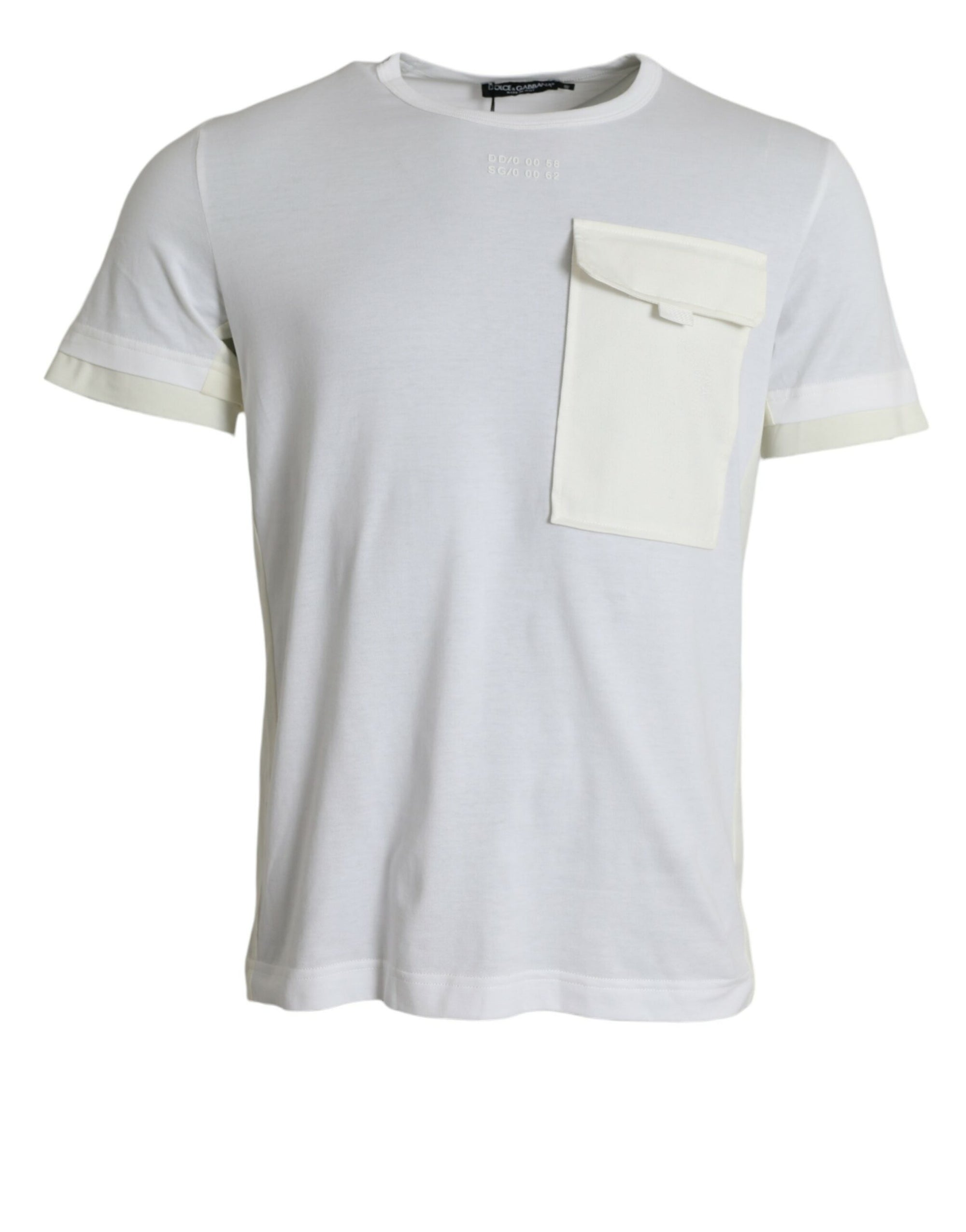 Dolce &amp; Gabbana Elegant White Crew Neck Cotton Tee