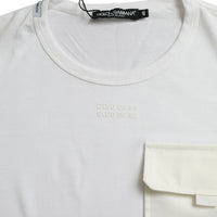 Dolce & Gabbana Elegant White Crew Neck Cotton Tee