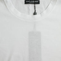 Dolce & Gabbana Elegant White Crew Neck Luxury Tee