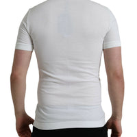 Dolce & Gabbana Crown Embroidered White Cotton Polo