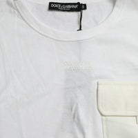 Dolce & Gabbana Elegant White Crew Neck Cotton Tee