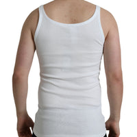 Dolce & Gabbana Elegant White Cotton Tank T-Shirt