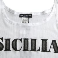 Dolce & Gabbana Elegant White Cotton Tank T-Shirt