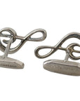 Dolce & Gabbana Elegant Silver Tremble Clef Cufflinks