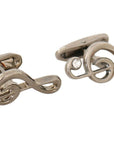 Dolce & Gabbana Elegant Silver Tremble Clef Cufflinks